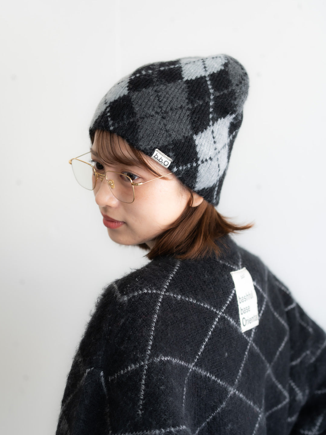 【bbO】アーガイルニットキャップ