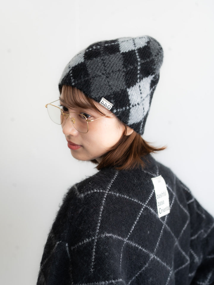 【bbO】アーガイルニットキャップ