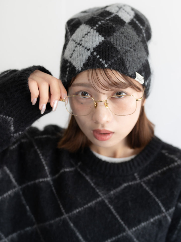 【bbO】アーガイルニットキャップ