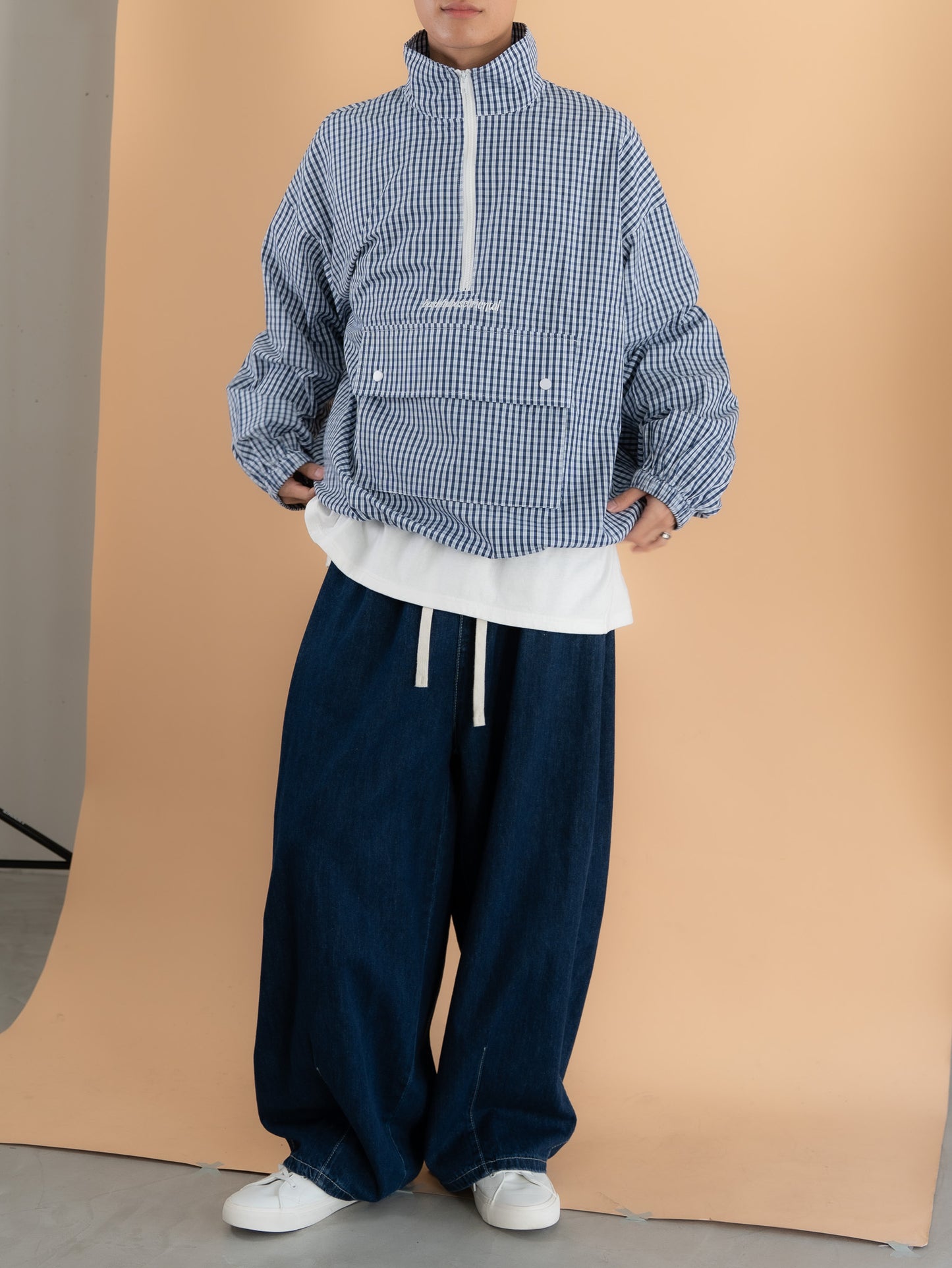 【bbO】イージーコクーンワイドデニムパンツ