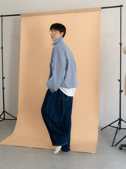 【bbO】イージーコクーンワイドデニムパンツ