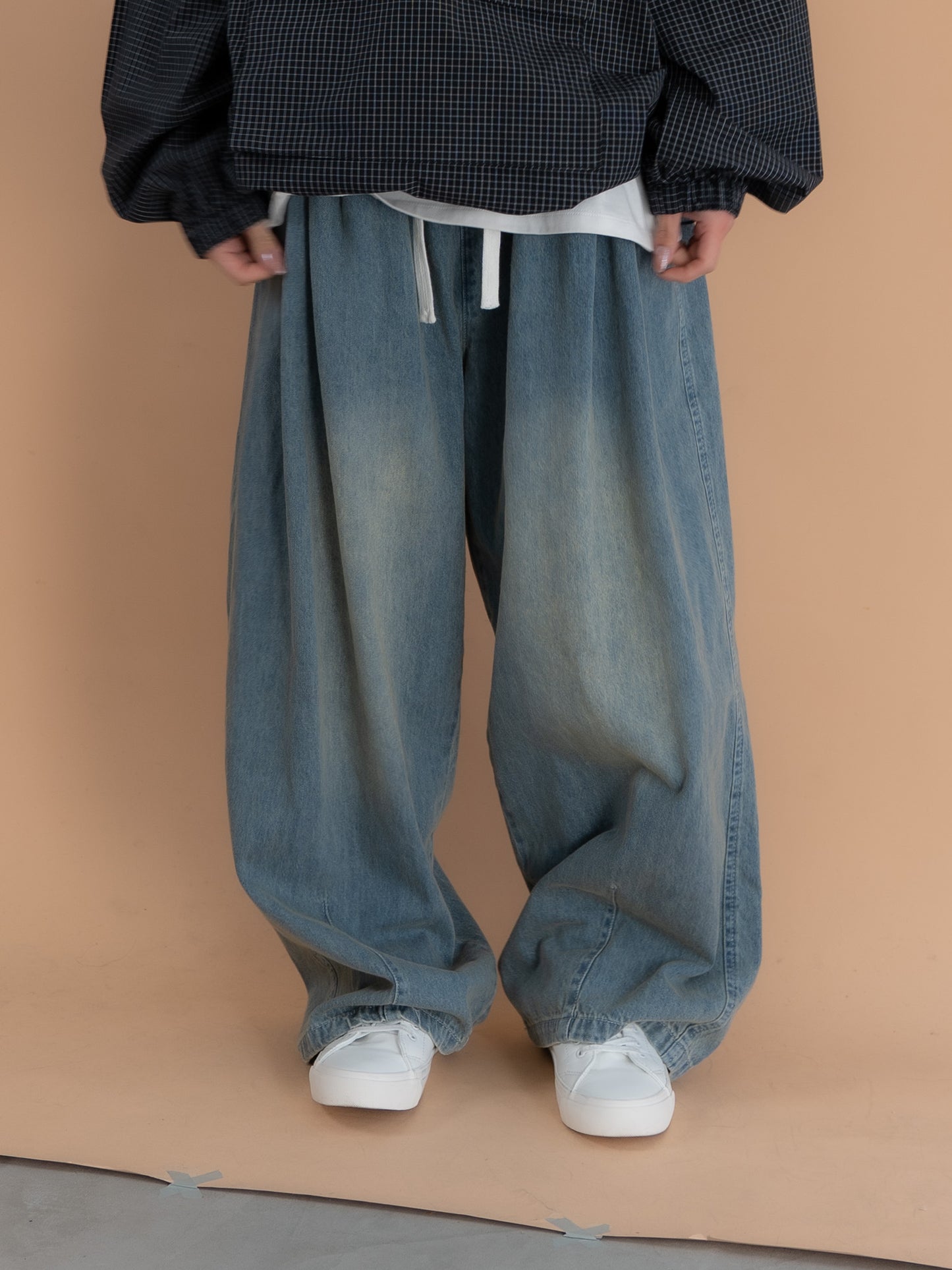 [SET]イージーコクーンワイドデニムパンツ+イージーコクーンワイドデニムパンツ(2set)