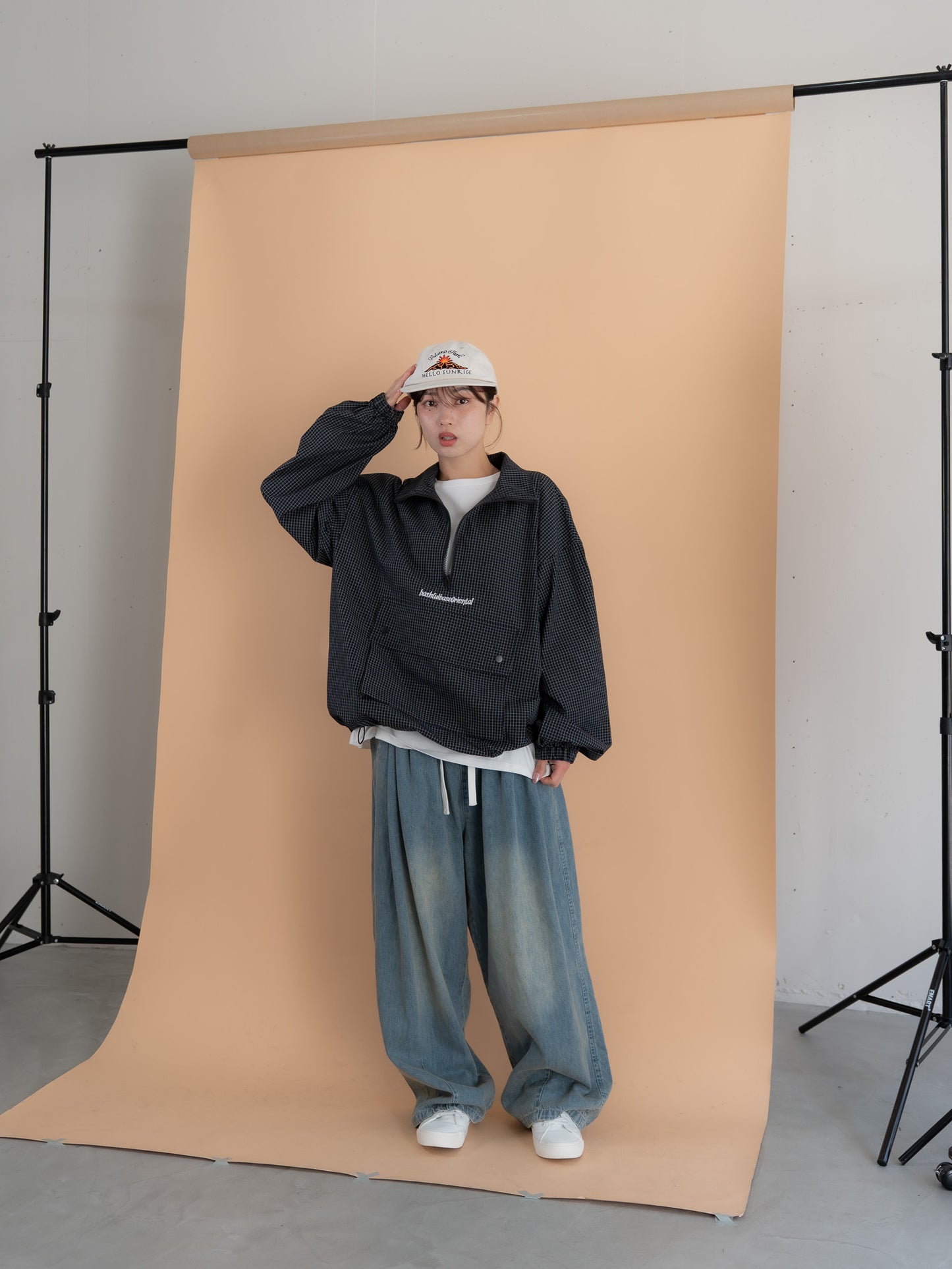 【bbO】イージーコクーンワイドデニムパンツ