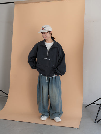 【bbO】チェック柄ハーフジップアノラック