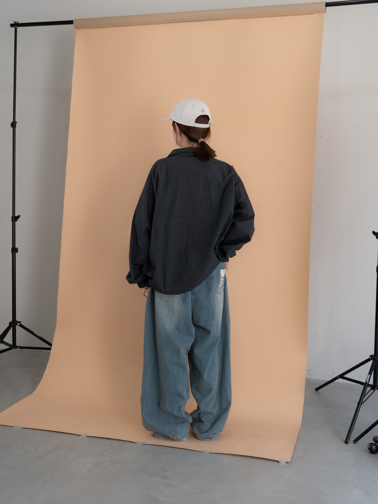 【bbO】イージーコクーンワイドデニムパンツ