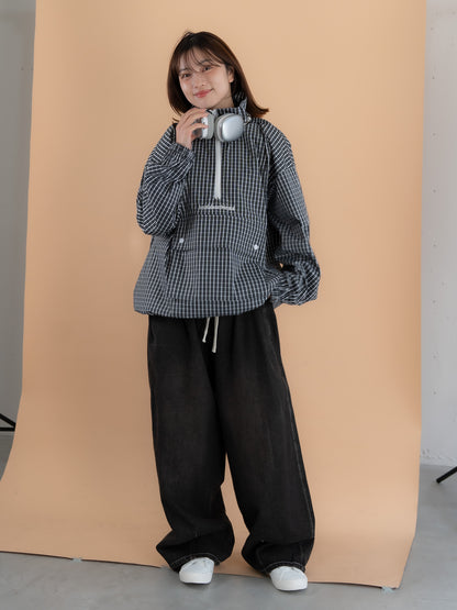 【bbO】イージーコクーンワイドデニムパンツ