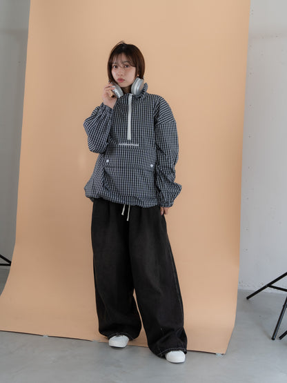 【bbO】イージーコクーンワイドデニムパンツ