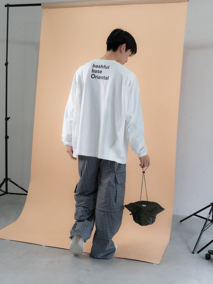 【bbO】バックロゴボリュームロンT