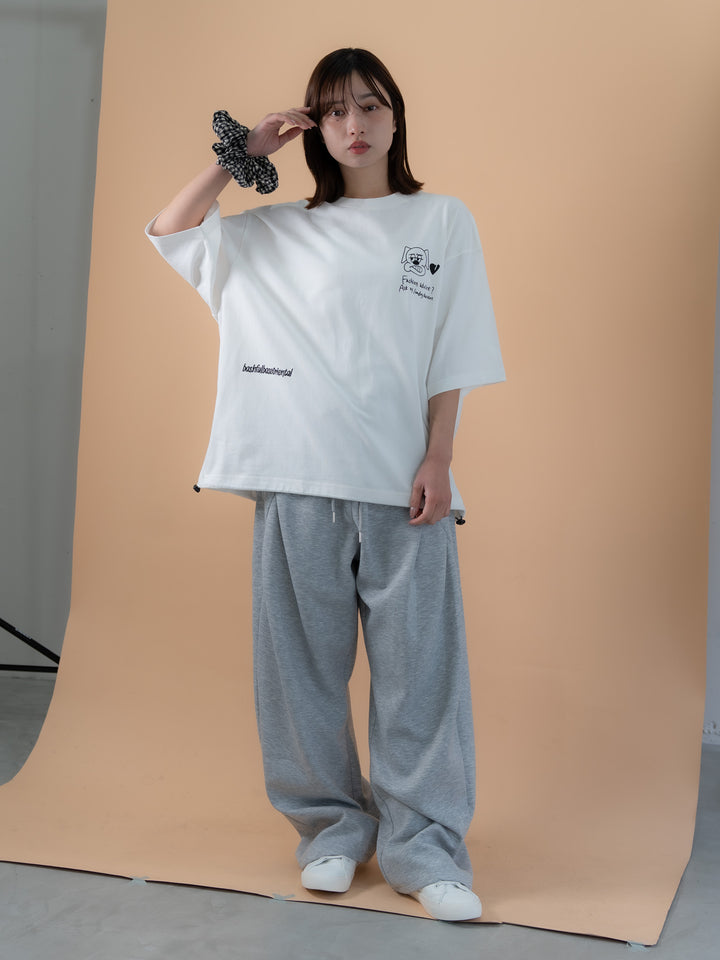 【bbO】バックタックコクーンドロストTシャツ