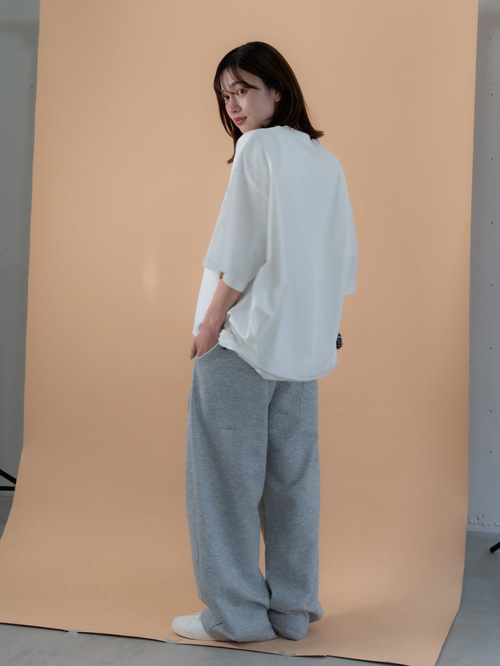 【bbO】バックタックコクーンドロストTシャツ