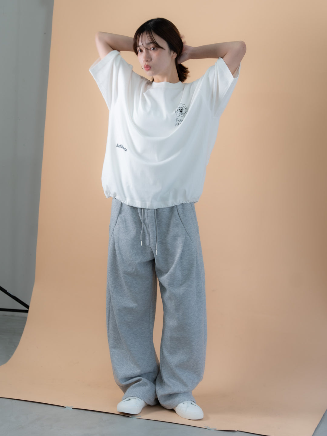 【bbO】バックタックコクーンドロストTシャツ