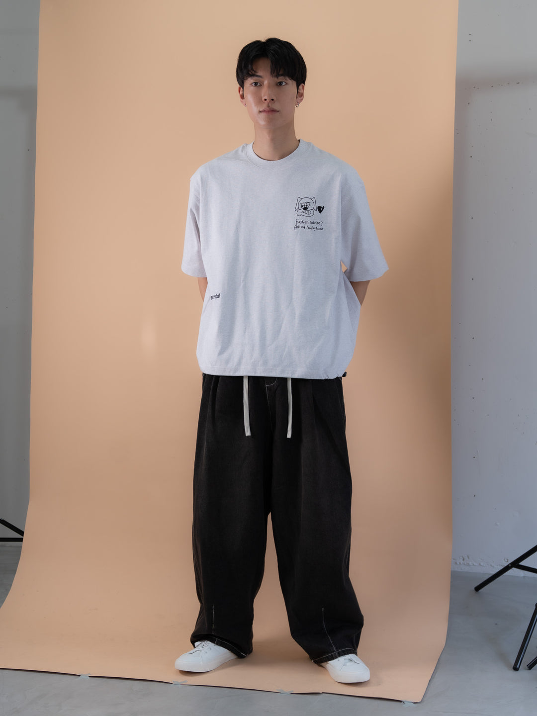 【bbO】バックタックコクーンドロストTシャツ