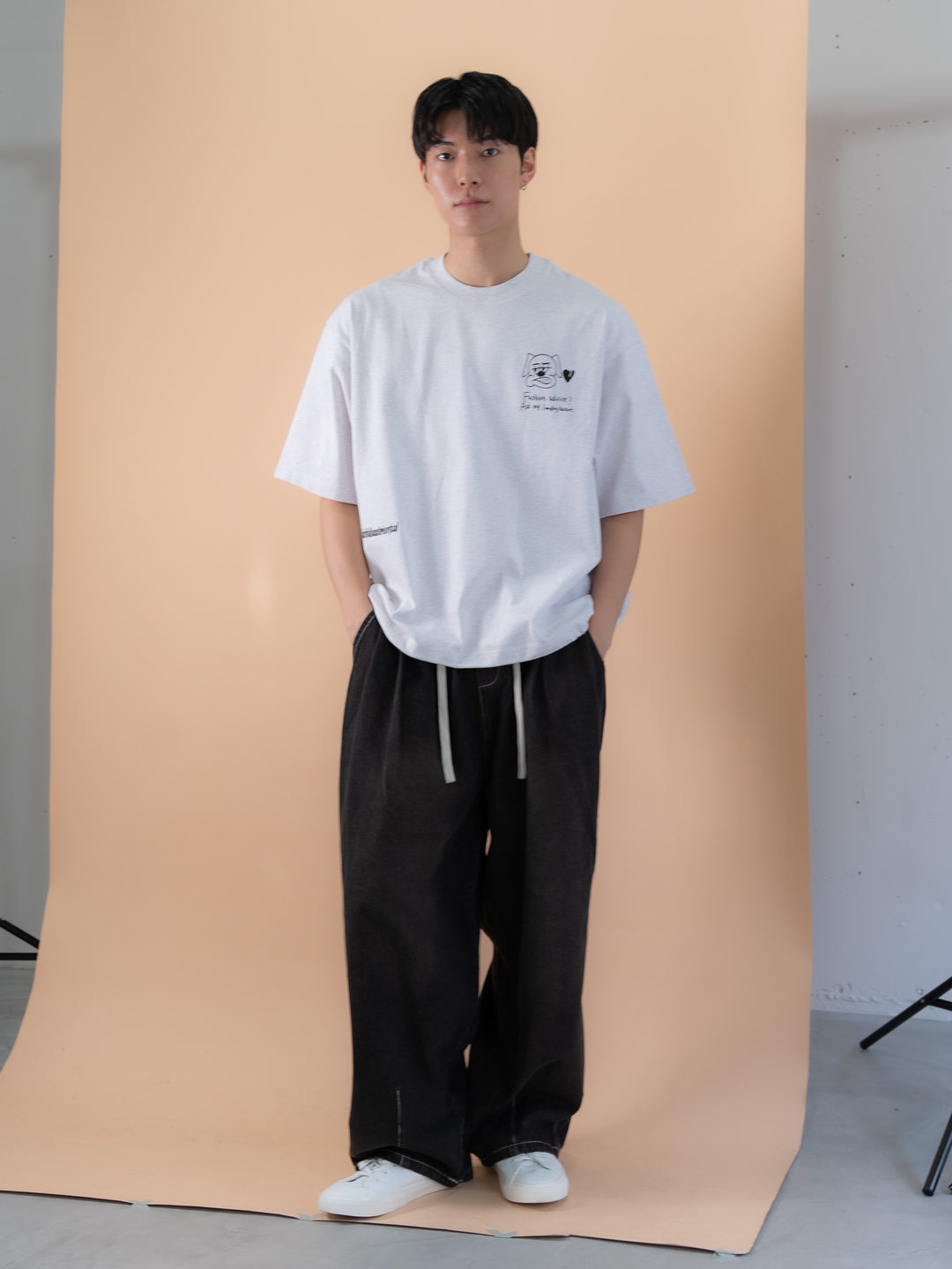 【bbO】バックタックコクーンドロストTシャツ