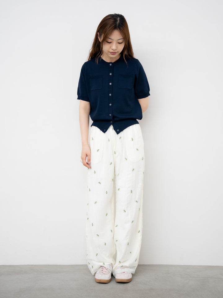 【bbO】ダブルポケットニットカーディガントップス