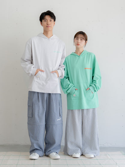 [SET]ロゴビッグシルエットカットフーディー・パーカー+ロゴビッグシルエットカットフーディー・パーカー(2set)