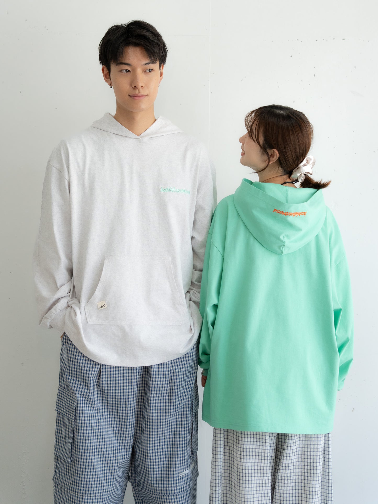 [SET]ロゴビッグシルエットカットフーディー・パーカー+ロゴビッグシルエットカットフーディー・パーカー(2set)