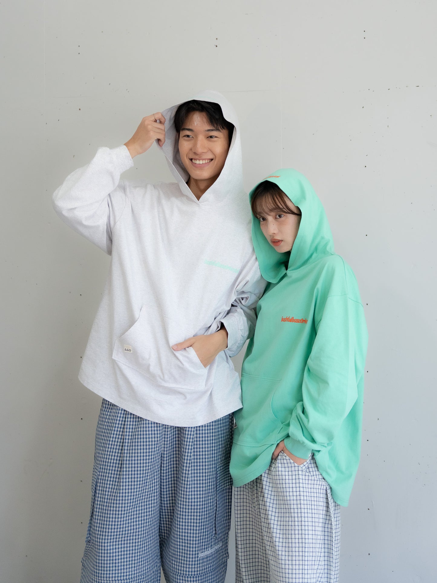 [SET]ロゴビッグシルエットカットフーディー・パーカー+ロゴビッグシルエットカットフーディー・パーカー(2set)