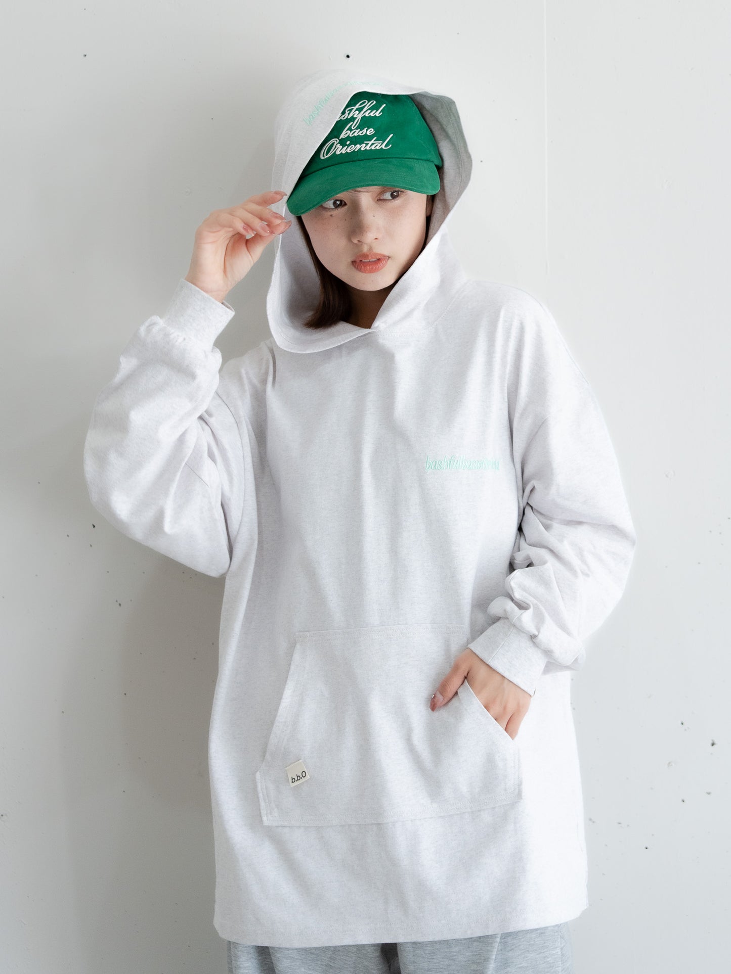 [SET]ロゴビッグシルエットカットフーディー・パーカー+ロゴビッグシルエットカットフーディー・パーカー(2set)