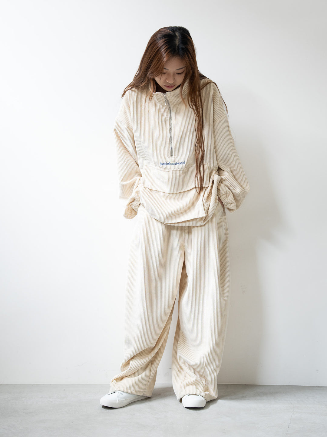 【bbO】イージーコクーンワイドコーデュロイパンツ