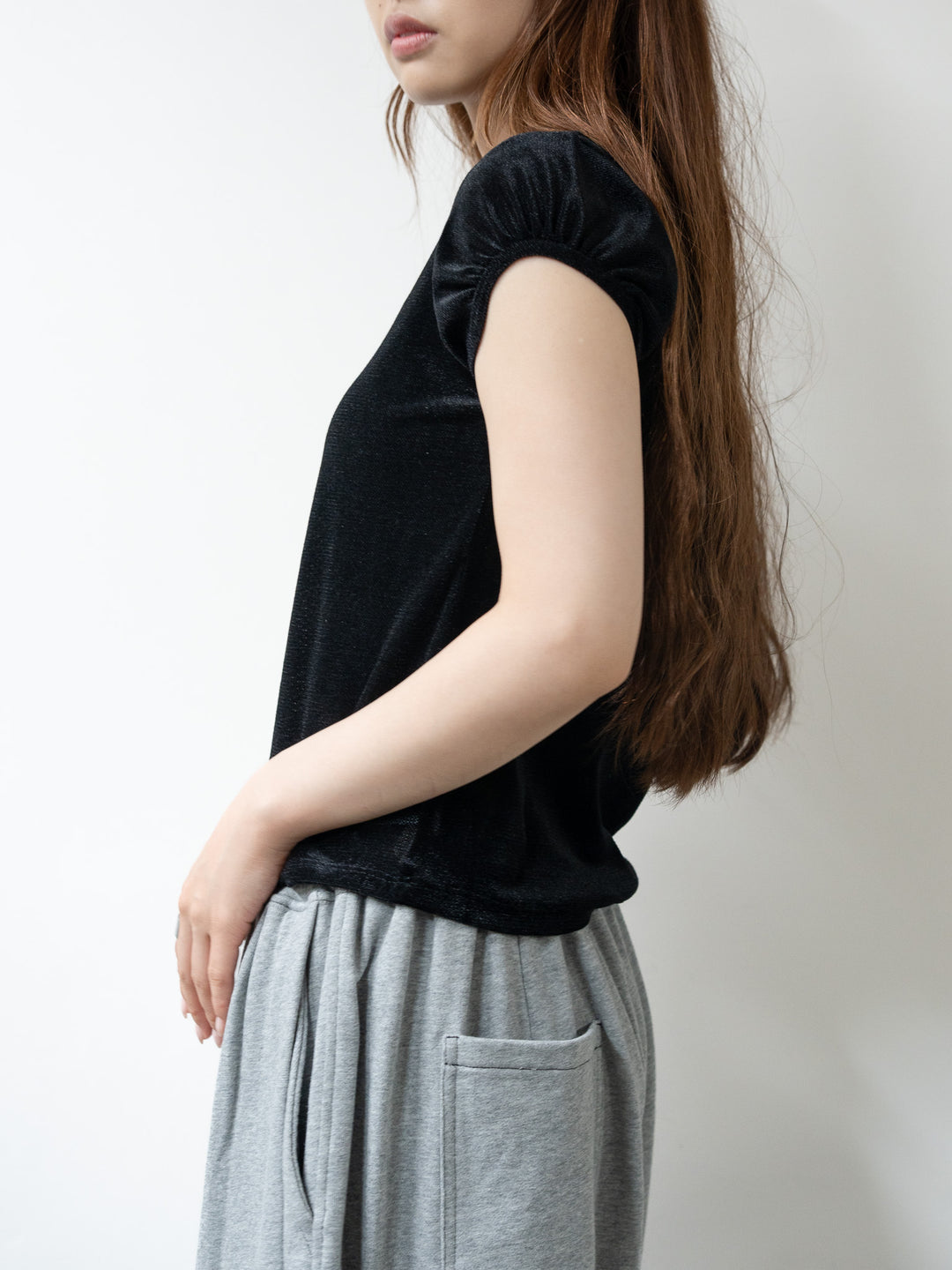 【bbO】シアーベロアコンパクトトップス