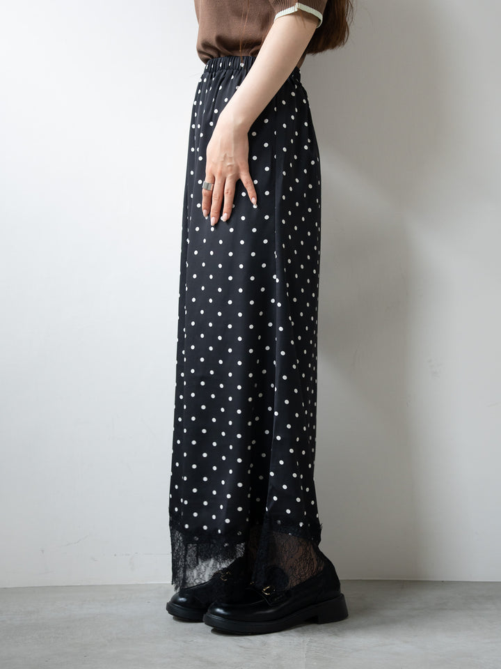 【bbO】レースヘムドットスカート