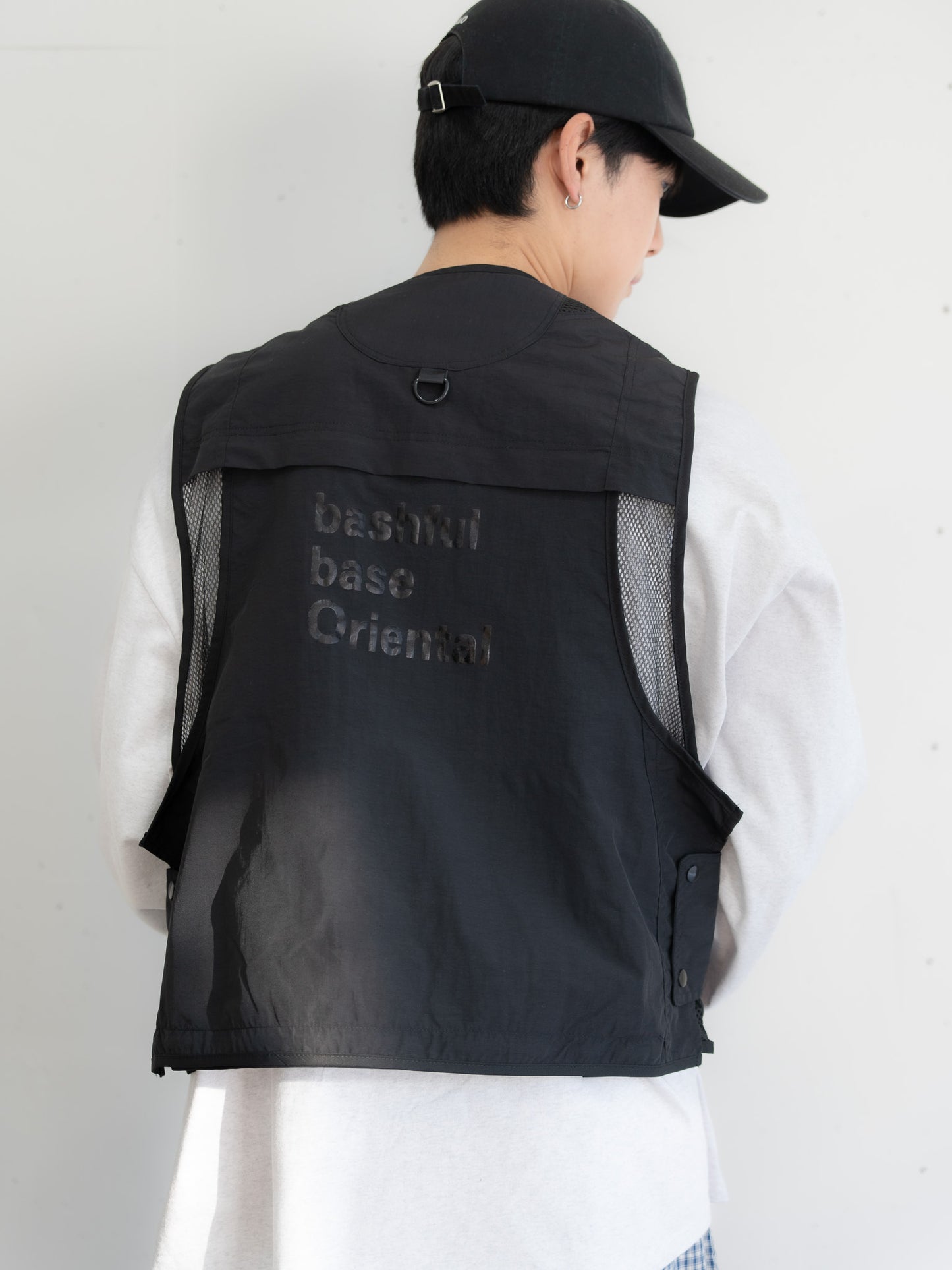 [一部予約/SET]ユーティリティマルチポケットナイロンベスト+イージーコクーンワイドデニムパンツ(2set)