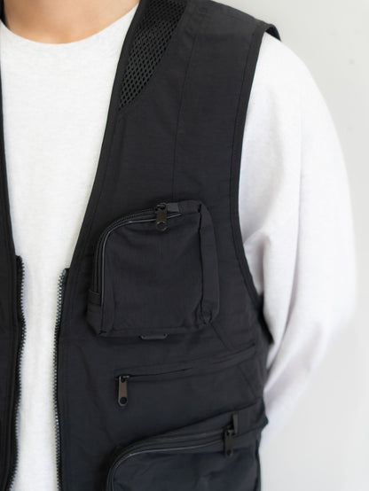 [一部予約/SET]ユーティリティマルチポケットナイロンベスト+チェック柄2WAYカーゴポケットパンツ(2set)