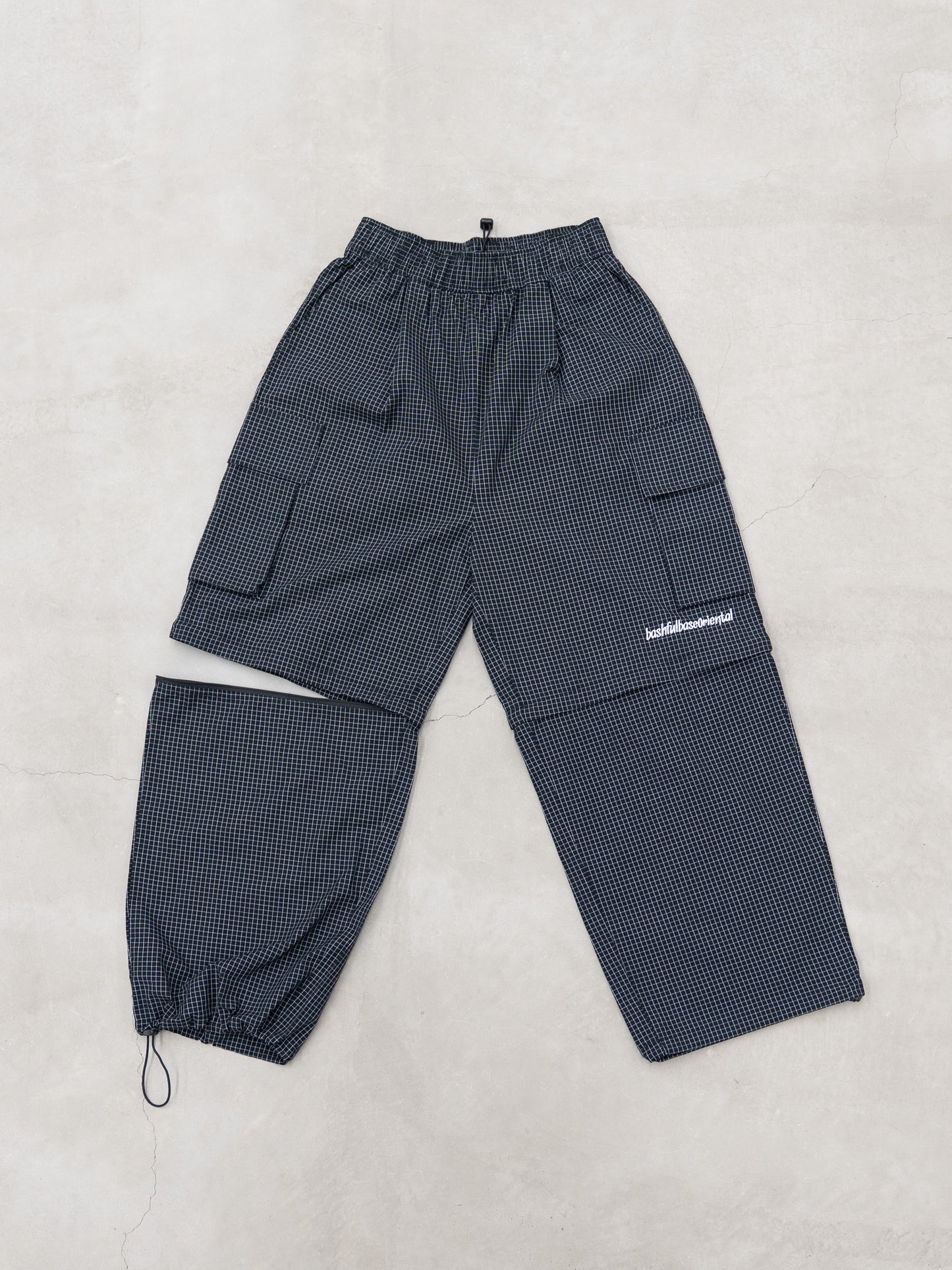 [SET]バックロゴボリュームロンT +チェック柄2WAYカーゴポケットパンツ(2set)