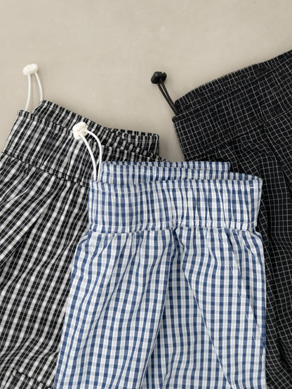 [SET]バックロゴボリュームロンT +チェック柄2WAYカーゴポケットパンツ(2set)