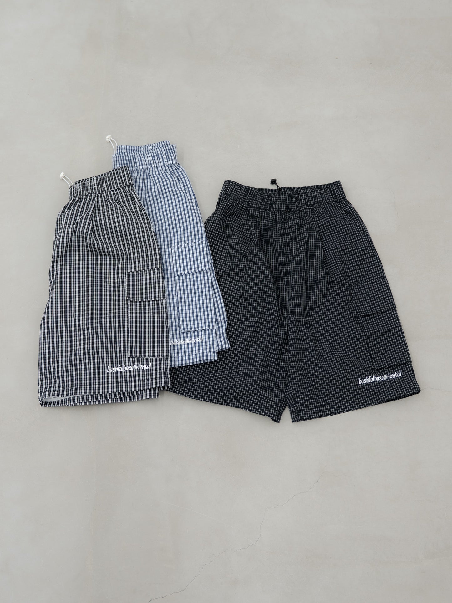 [SET]バックロゴボリュームロンT +チェック柄2WAYカーゴポケットパンツ(2set)