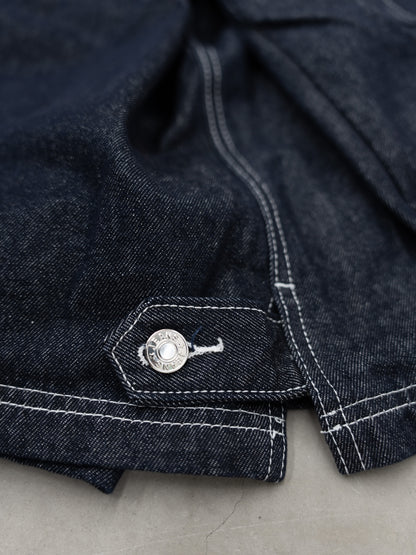 【bbO】ステッチデザインショートデニムジャケット