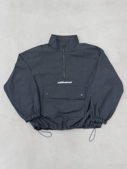 [SET]チェック柄ハーフジップアノラック+チェック柄2WAYカーゴポケットパンツ(2set)