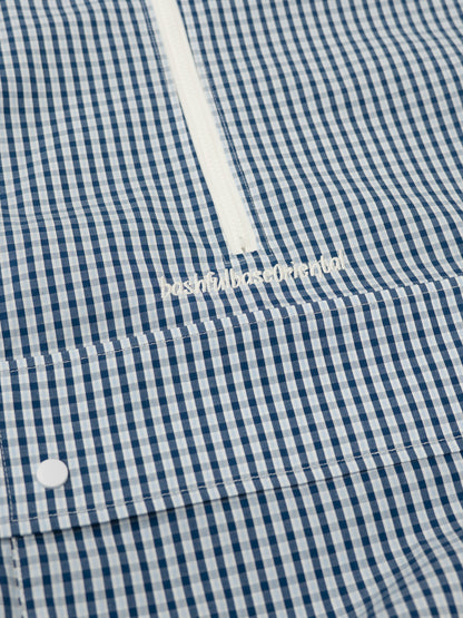 [SET]チェック柄ハーフジップアノラック+チェック柄2WAYカーゴポケットパンツ(2set)