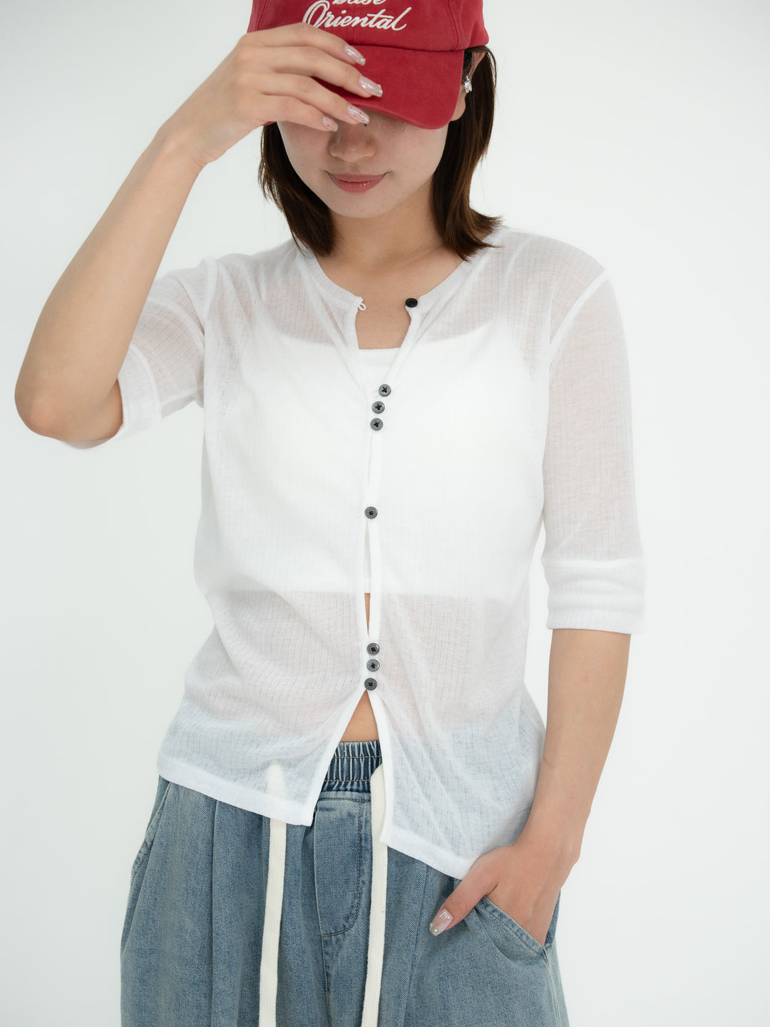 【bbO】バンブー機能性カップ付きショートキャミトップ
