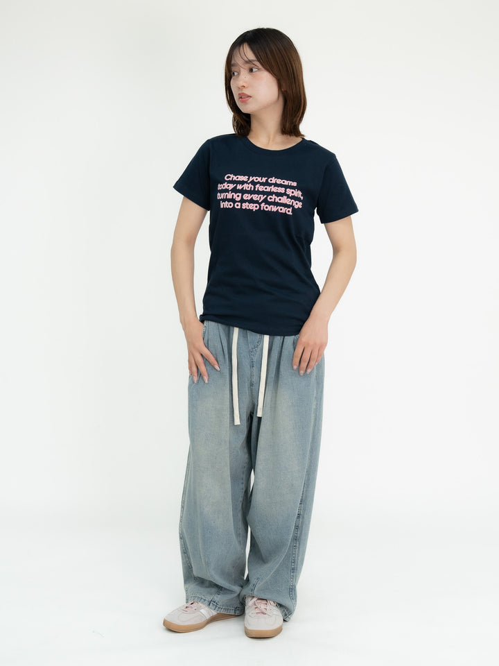 【bbO】フロッキー4段ロゴTシャツ