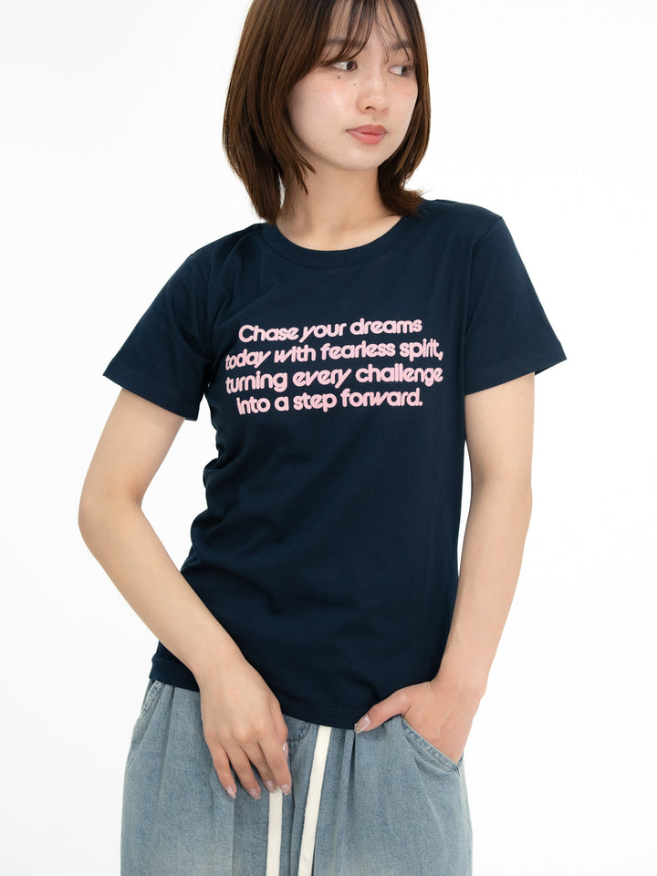 【bbO】フロッキー4段ロゴTシャツ