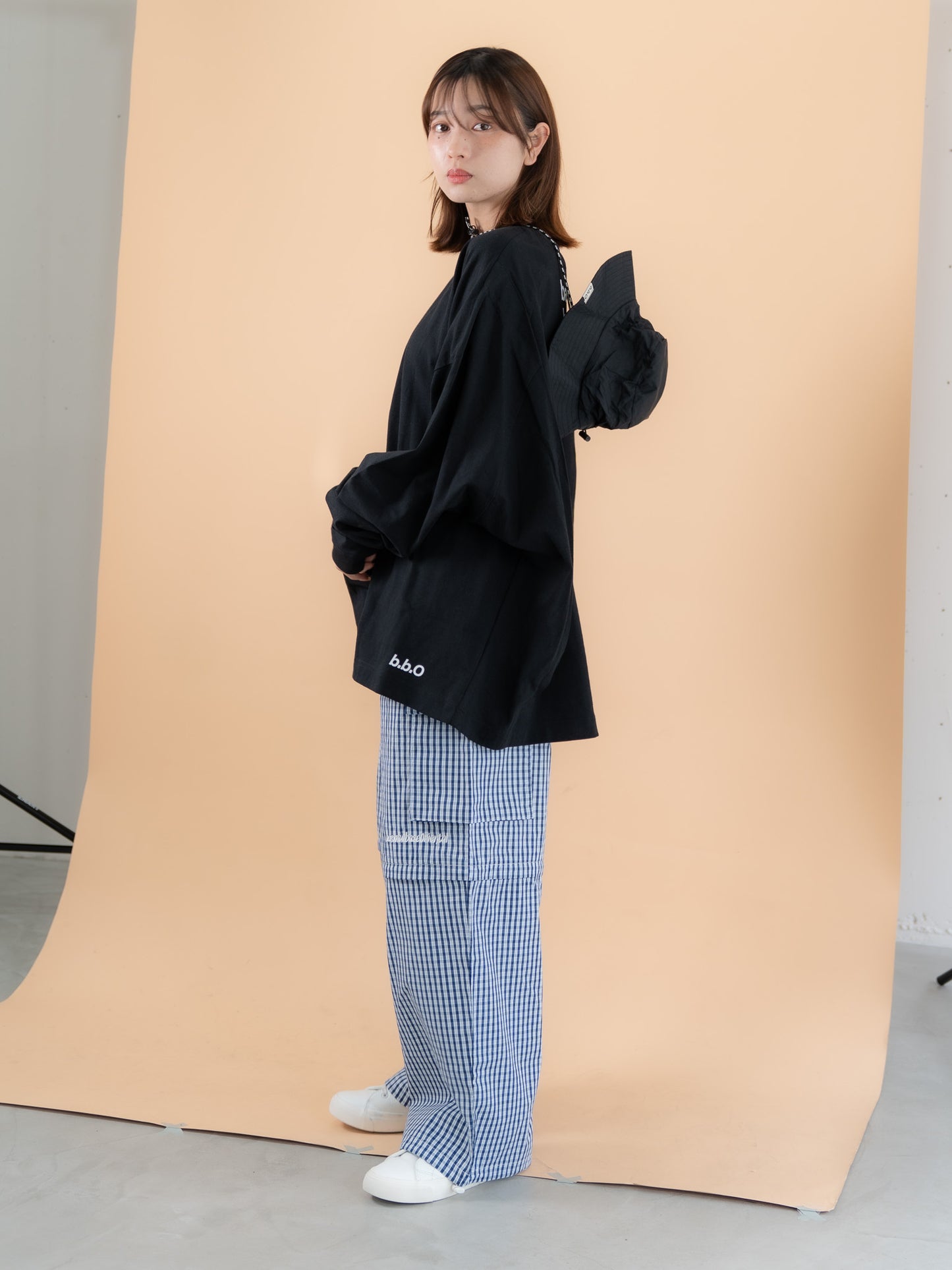 【bbO】バックロゴボリュームロンT