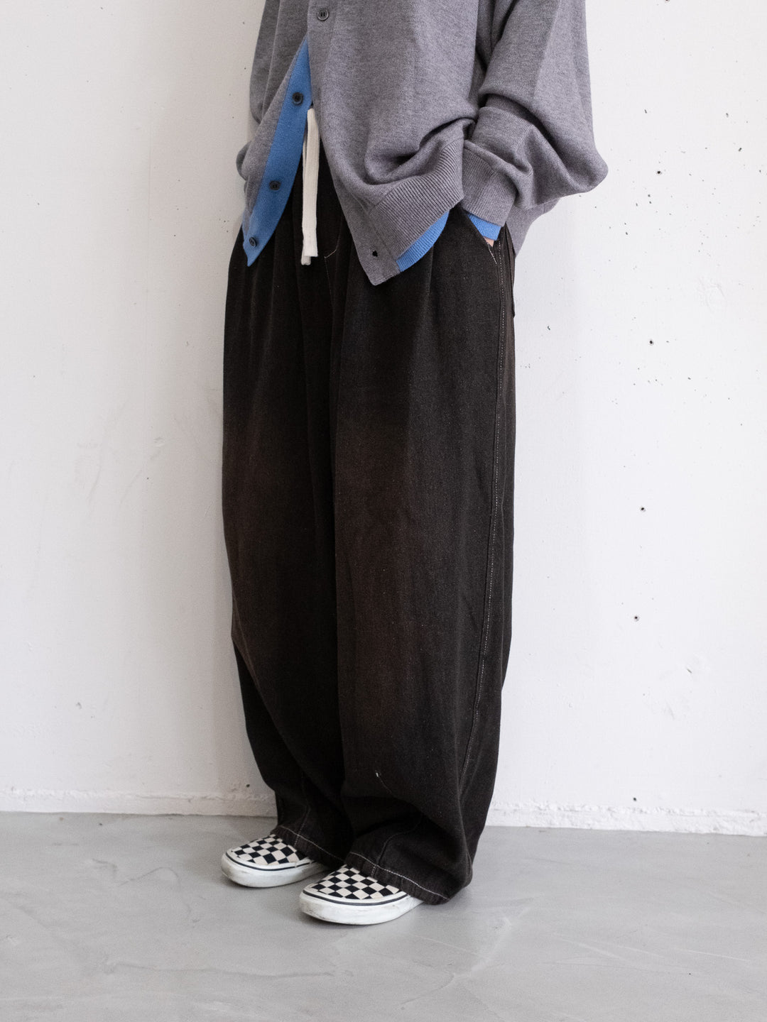 【bbO】イージーコクーンワイドデニムパンツ