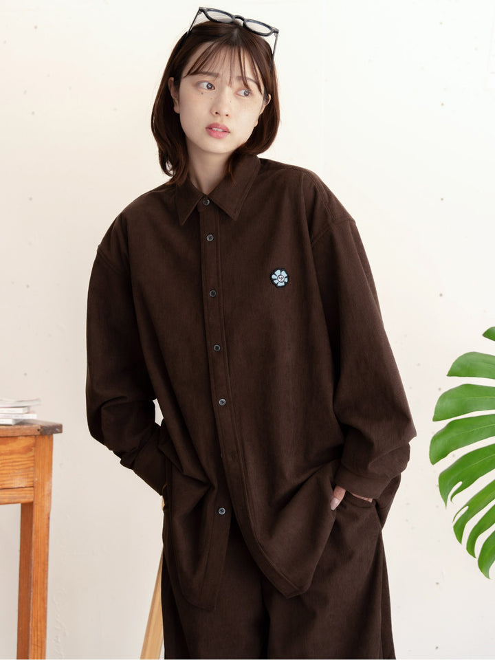 【bbO】ビッグシルエットコーデュロイシャツジャケット
