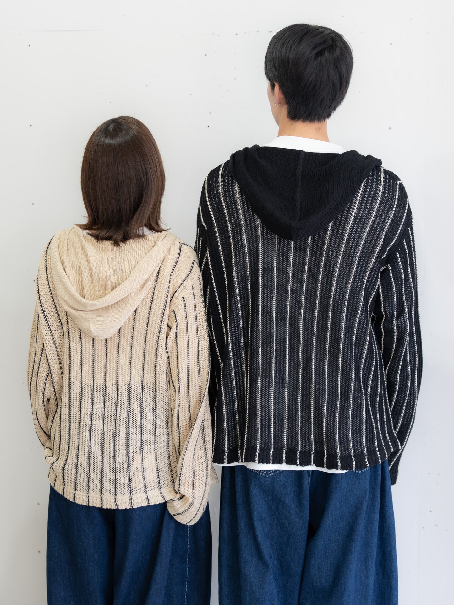 【bbO】ストライプニットパーカー・メキシカンパーカー