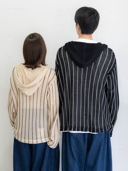 【bbO】ストライプニットパーカー・メキシカンパーカー
