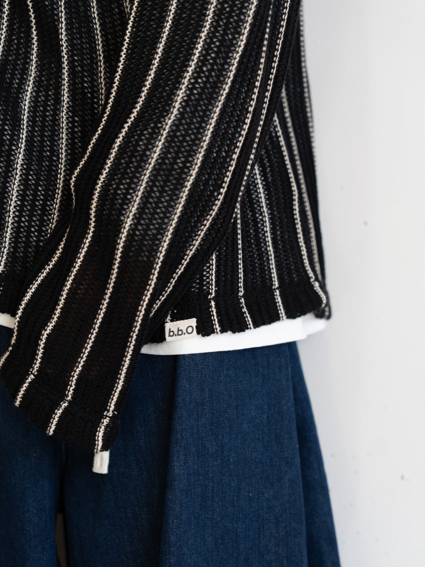 【bbO】ストライプニットパーカー・メキシカンパーカー