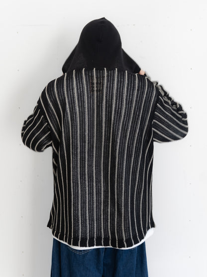 【bbO】ストライプニットパーカー・メキシカンパーカー