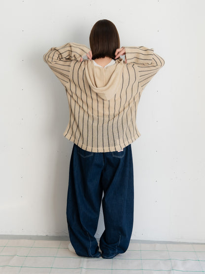 【bbO】ストライプニットパーカー・メキシカンパーカー