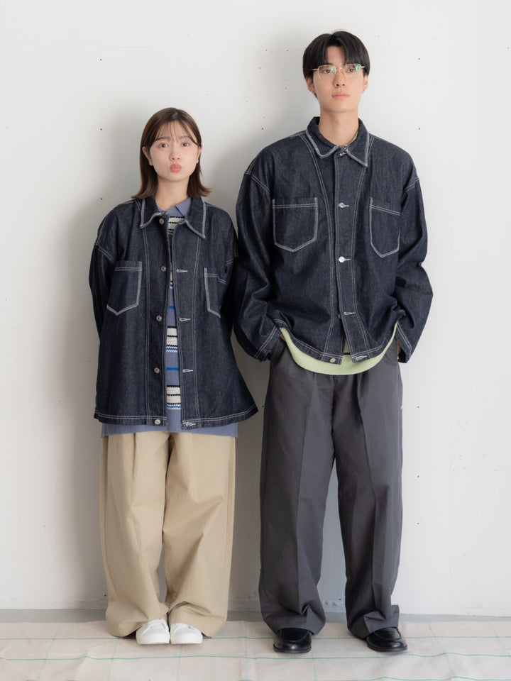 【bbO】ロゴ1タックワイドチノPT