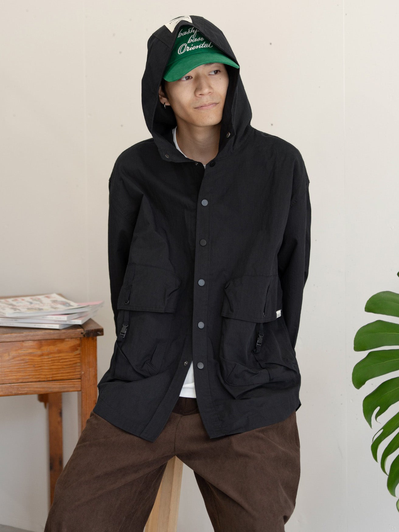 【bbO】ハイブリッドフーデッドシャツジャケット