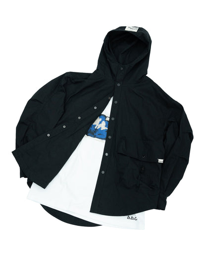 【bbO】ハイブリッドフーデッドシャツジャケット