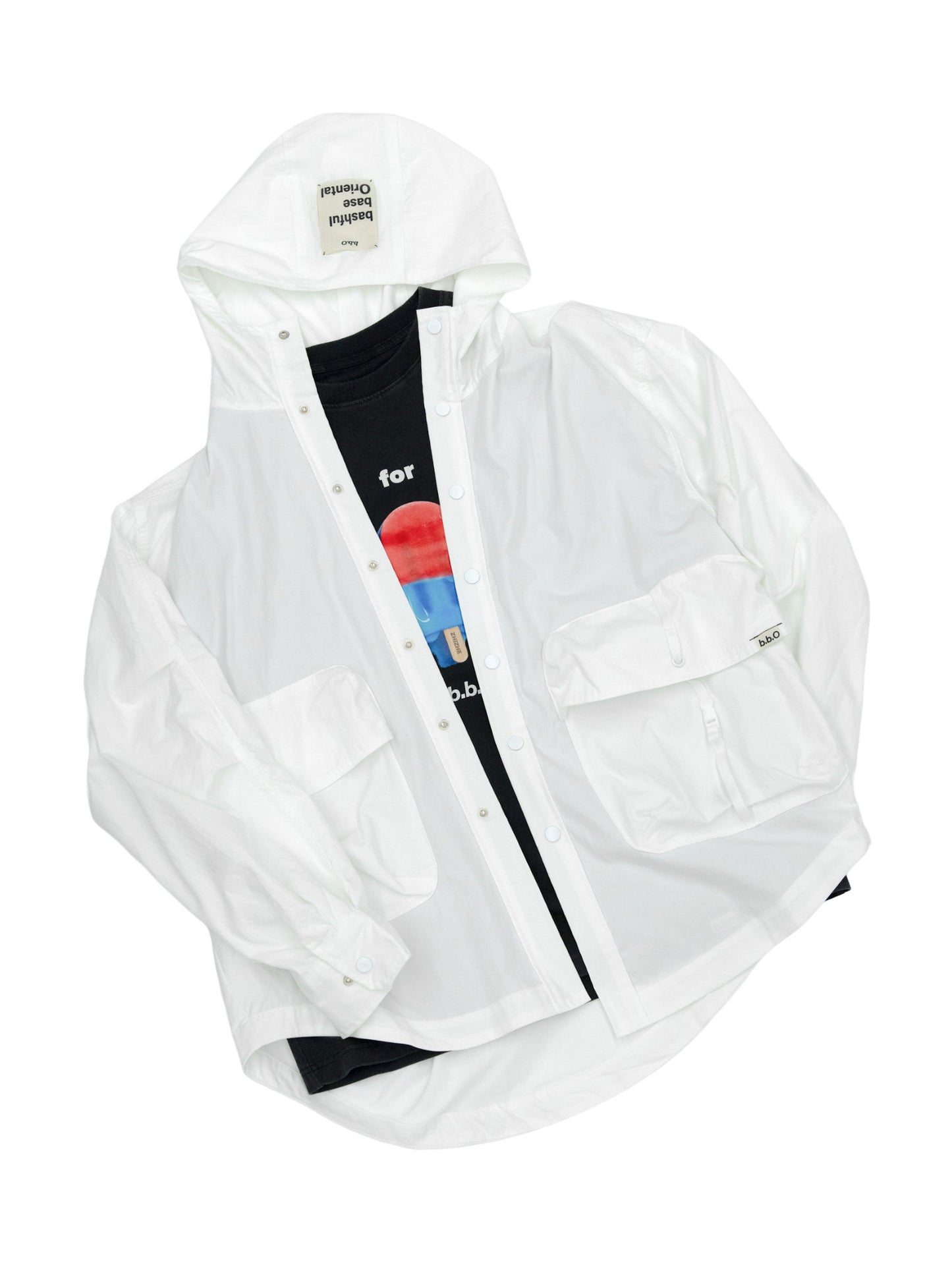 【bbO】ハイブリッドフーデッドシャツジャケット