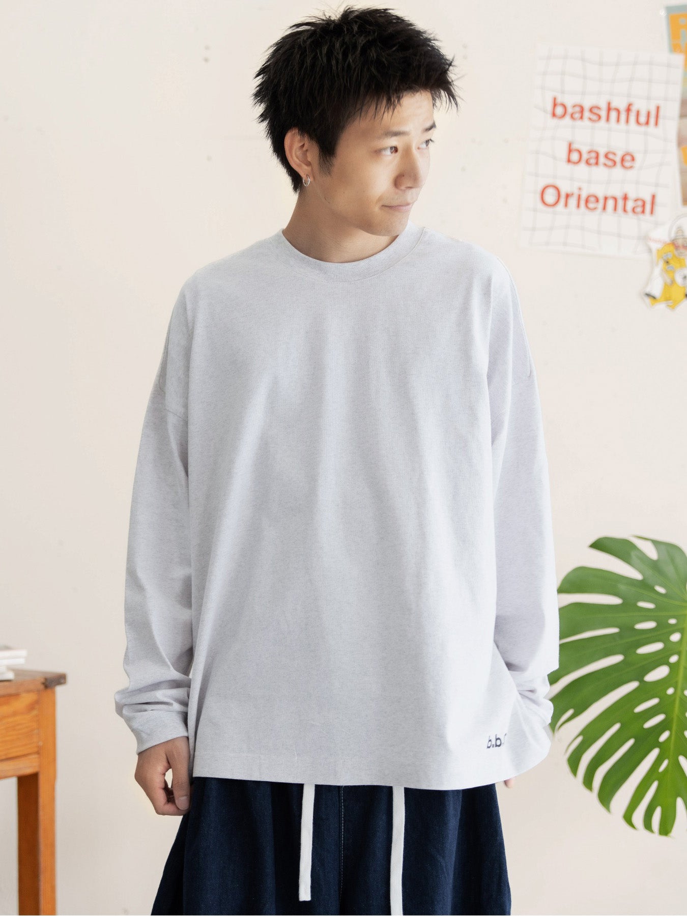 【bbO】バックロゴボリュームロンT