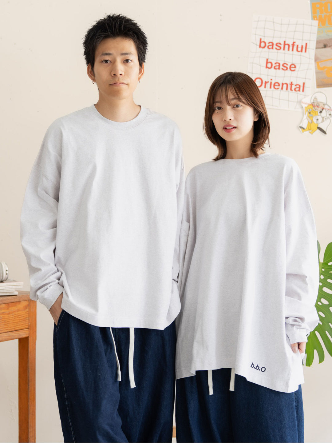 [SET]バックロゴボリュームロンT +バックロゴボリュームロンT (2set)